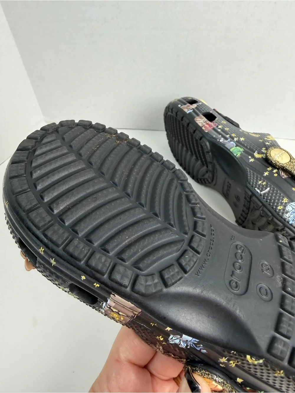 Crocs Vera Bradley X Harry Potter Clog Size C13 Kids Black Gold Glitter Strap